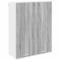 Produktbild för Hängande skåp Grå Sonoma 80 x 31 x 100 cm Konstruerat trä