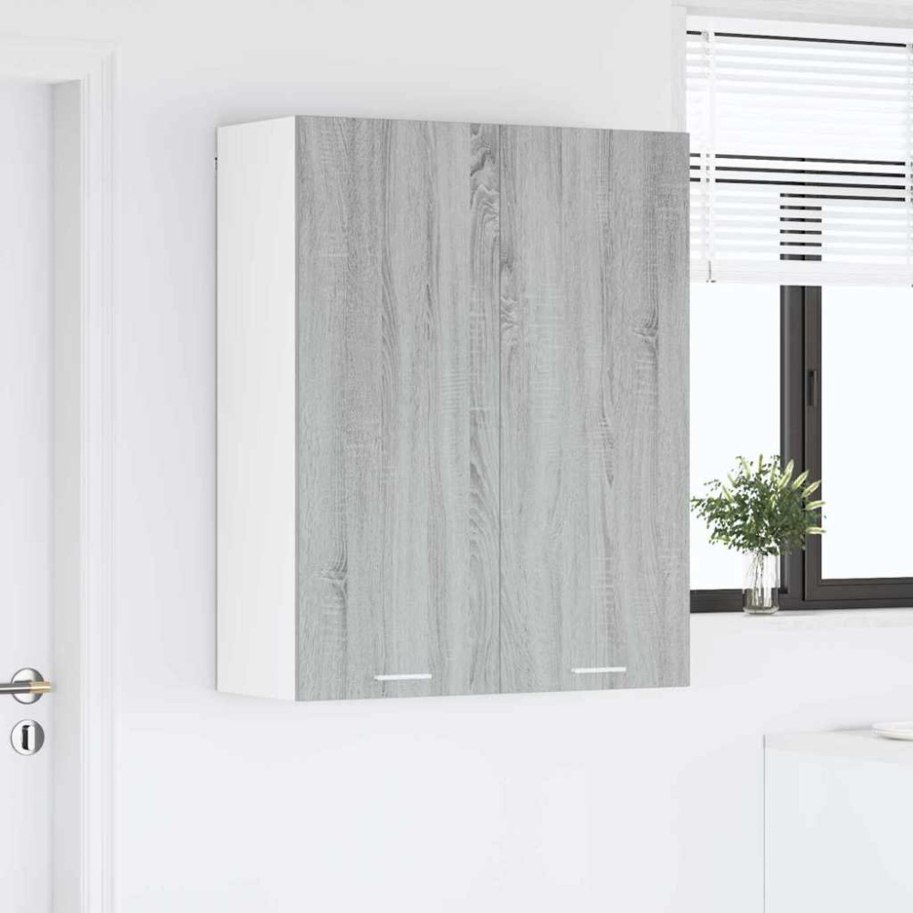 Produktbild för Hängande skåp Grå Sonoma 80 x 31 x 100 cm Konstruerat trä