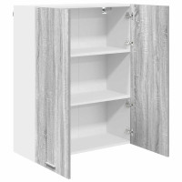Produktbild för Hängande skåp Grå Sonoma 80 x 31 x 100 cm Konstruerat trä