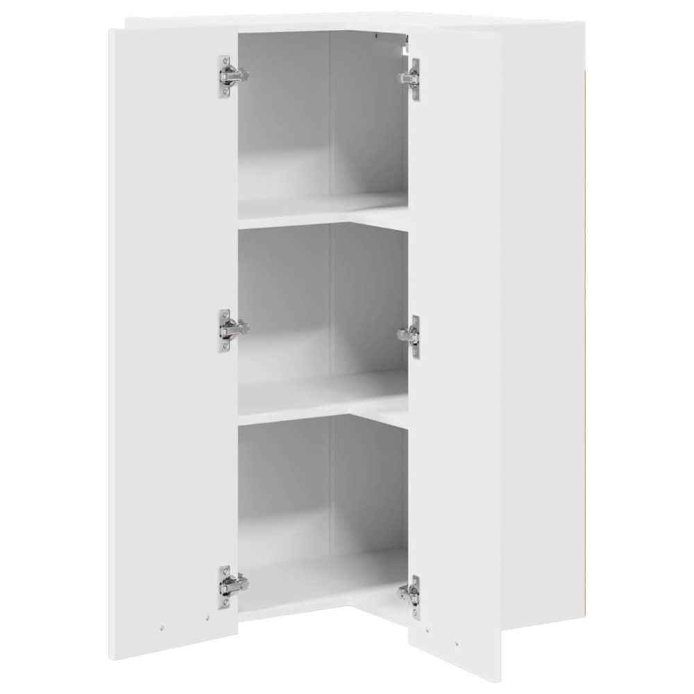 Produktbild för Hängande skåp med lagring Vit 57 x 57 x 100 cm Konstruerat trä