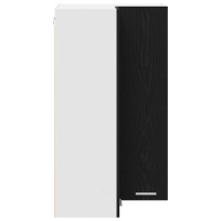 Produktbild för Hängande skåp Svart ek och vit 57 x 57 x 100 cm Konstruerat trä