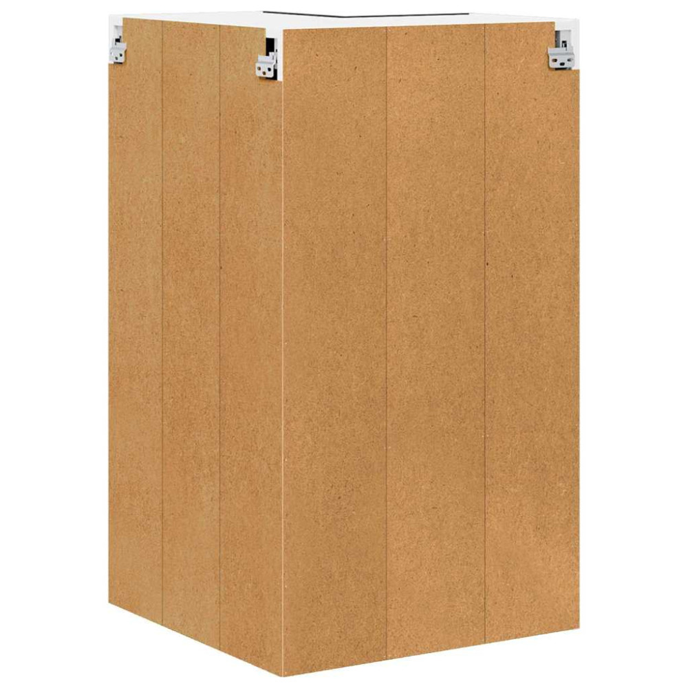 Produktbild för Hängande skåp Svart ek och vit 57 x 57 x 100 cm Konstruerat trä
