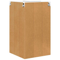 Produktbild för Hängande skåp Svart ek och vit 57 x 57 x 100 cm Konstruerat trä