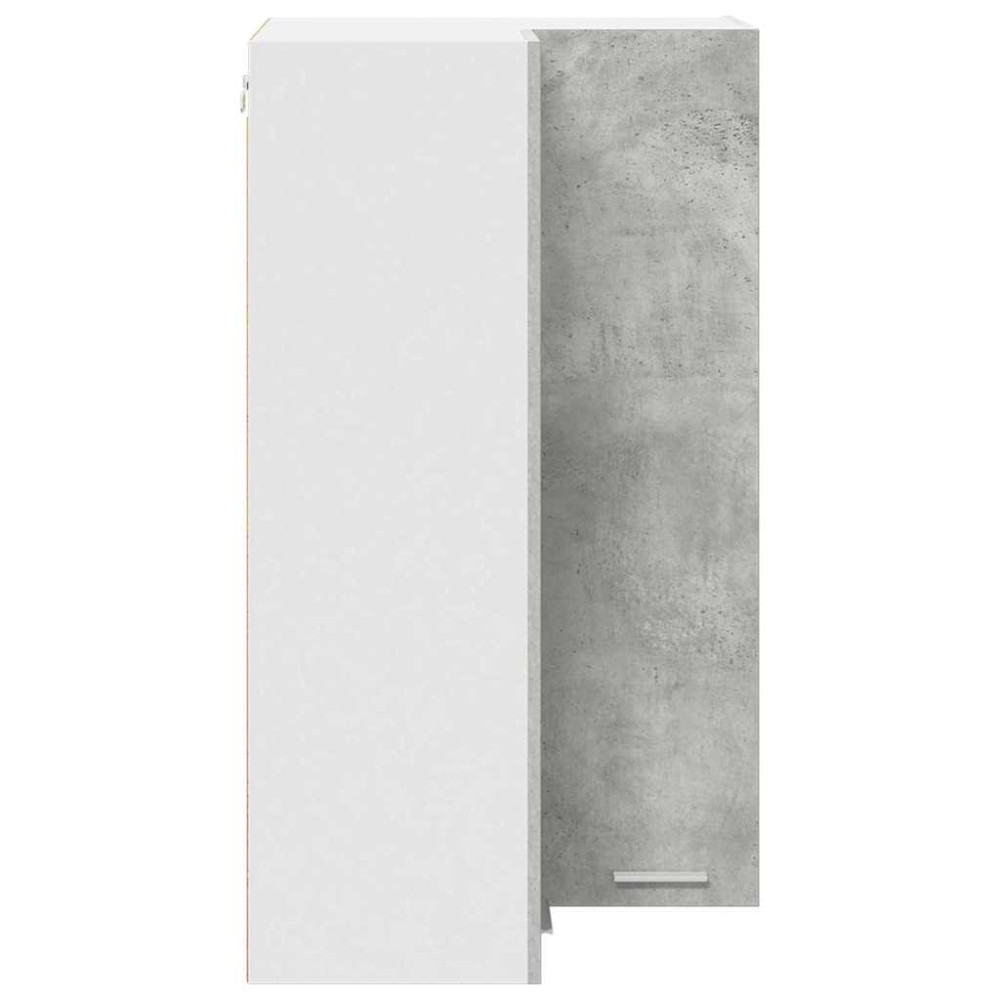 Produktbild för Hängande skåp med lagring Betonggrå och vit 57 x 57 x 100 cm