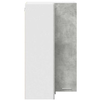 Produktbild för Hängande skåp med lagring Betonggrå och vit 57 x 57 x 100 cm