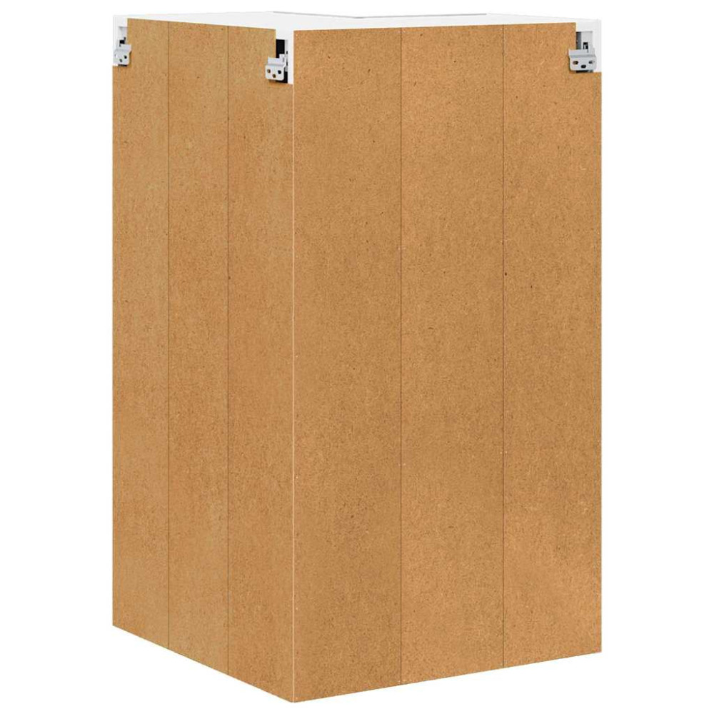 Produktbild för Hängande skåp med lagring Betonggrå och vit 57 x 57 x 100 cm