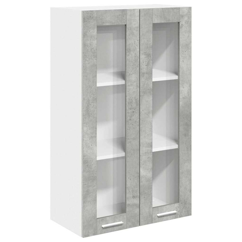 Produktbild för Hängande skåp Betonggrå 60 x 31 x 100 cm Konstruerat trä