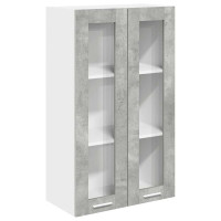 Produktbild för Hängande skåp Betonggrå 60 x 31 x 100 cm Konstruerat trä