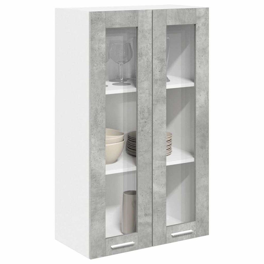 Produktbild för Hängande skåp Betonggrå 60 x 31 x 100 cm Konstruerat trä