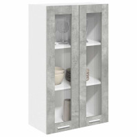 Produktbild för Hängande skåp Betonggrå 60 x 31 x 100 cm Konstruerat trä