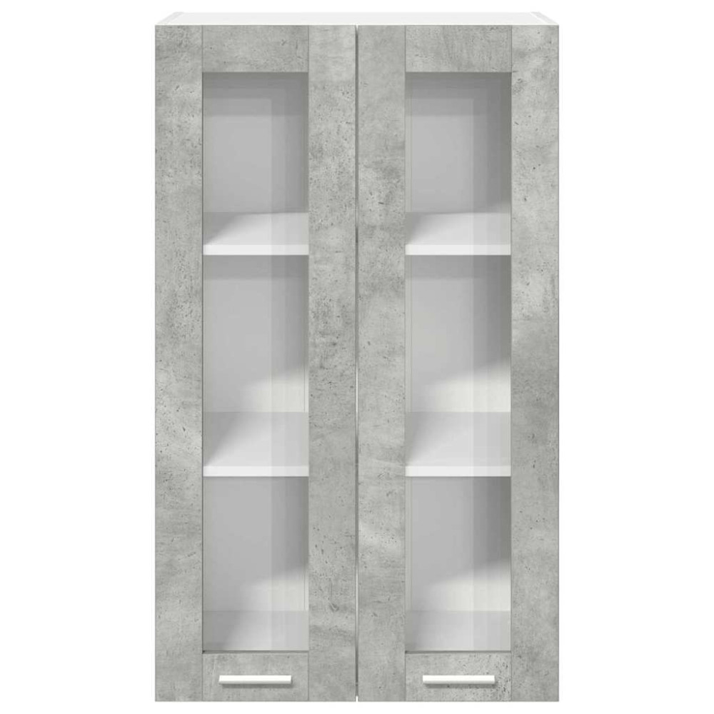 Produktbild för Hängande skåp Betonggrå 60 x 31 x 100 cm Konstruerat trä