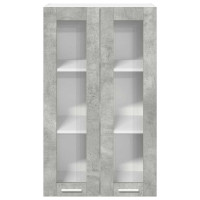 Produktbild för Hängande skåp Betonggrå 60 x 31 x 100 cm Konstruerat trä