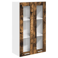 Produktbild för Hängande skåp med dörr Rökt ek 60 x 31 x 100 cm Konstruerat trä
