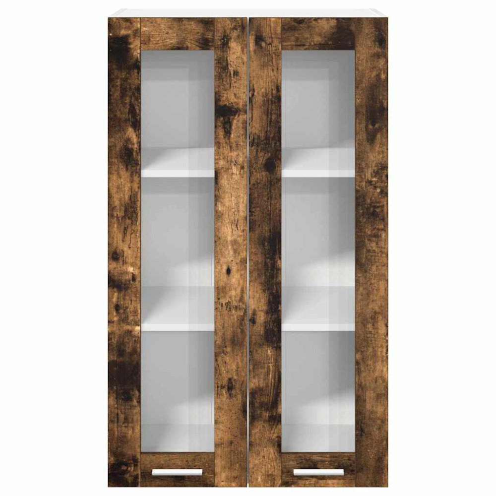 Produktbild för Hängande skåp med dörr Rökt ek 60 x 31 x 100 cm Konstruerat trä