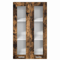 Produktbild för Hängande skåp med dörr Rökt ek 60 x 31 x 100 cm Konstruerat trä