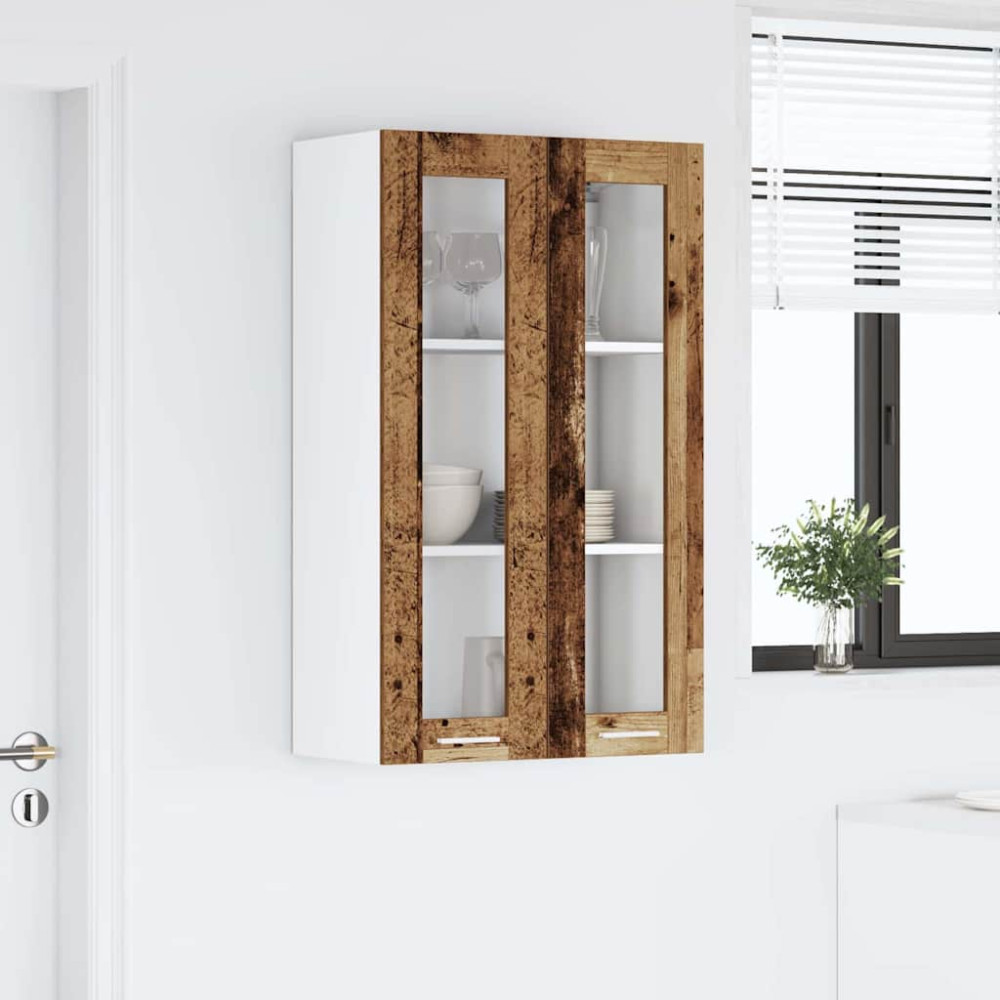 Produktbild för Hängande skåp Gammalt trä 60 x 31 x 100 cm Konstruerat trä