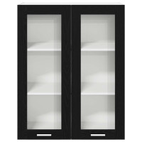Produktbild för Hängande skåp Svart Ek 80 x 31 x 100 cm Konstruerat trä