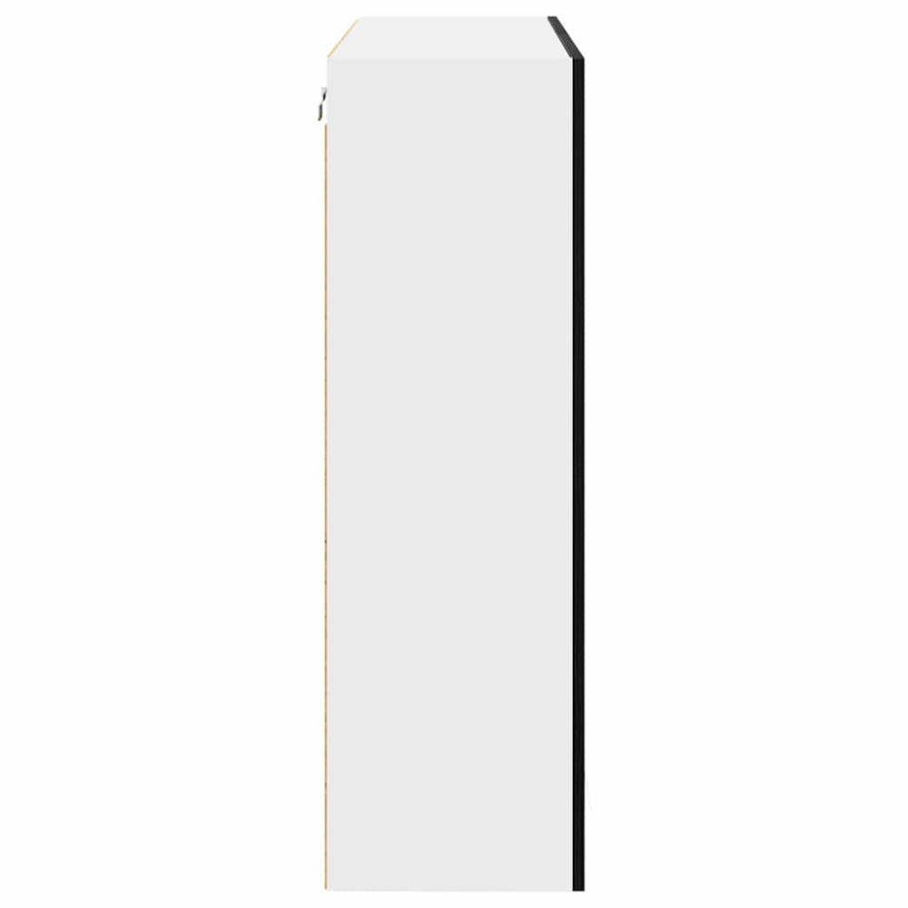 Produktbild för Hängande skåp Svart Ek 80 x 31 x 100 cm Konstruerat trä