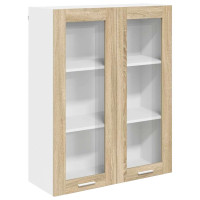 Produktbild för Hängande skåp Sonoma-ek 80 x 31 x 100 cm Konstruerat trä
