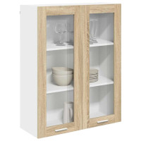 Produktbild för Hängande skåp Sonoma-ek 80 x 31 x 100 cm Konstruerat trä