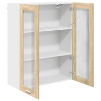 Produktbild för Hängande skåp Sonoma-ek 80 x 31 x 100 cm Konstruerat trä