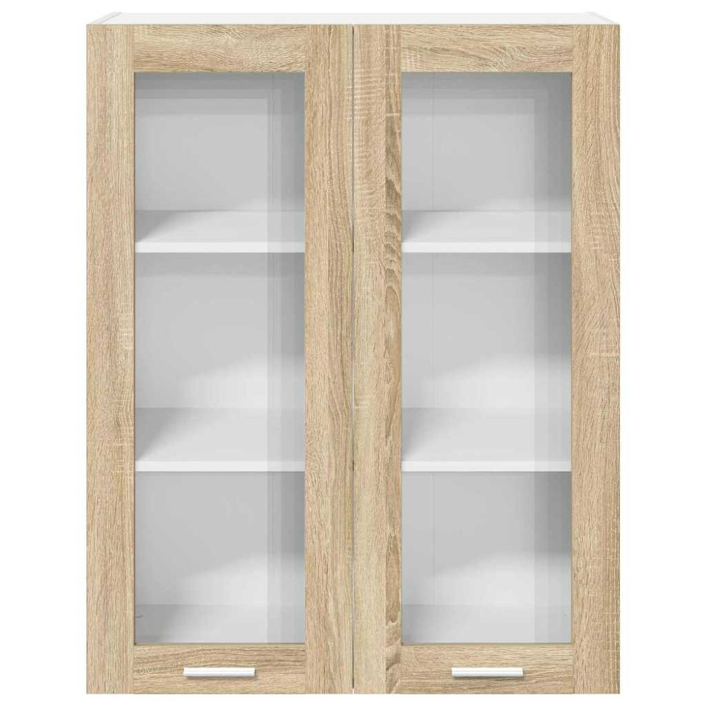 Produktbild för Hängande skåp Sonoma-ek 80 x 31 x 100 cm Konstruerat trä