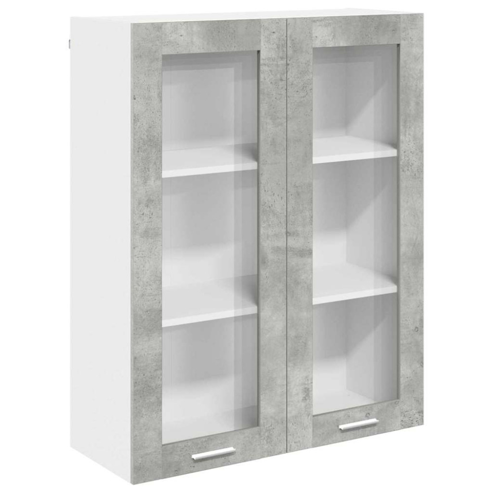 Produktbild för Hängande skåp Betonggrå 80 x 31 x 100 cm Konstruerat trä