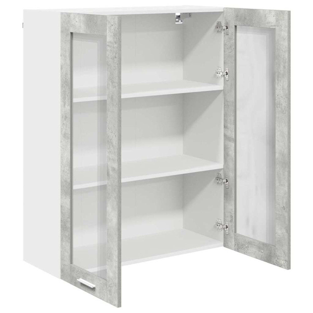 Produktbild för Hängande skåp Betonggrå 80 x 31 x 100 cm Konstruerat trä