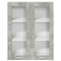 Produktbild för Hängande skåp Betonggrå 80 x 31 x 100 cm Konstruerat trä