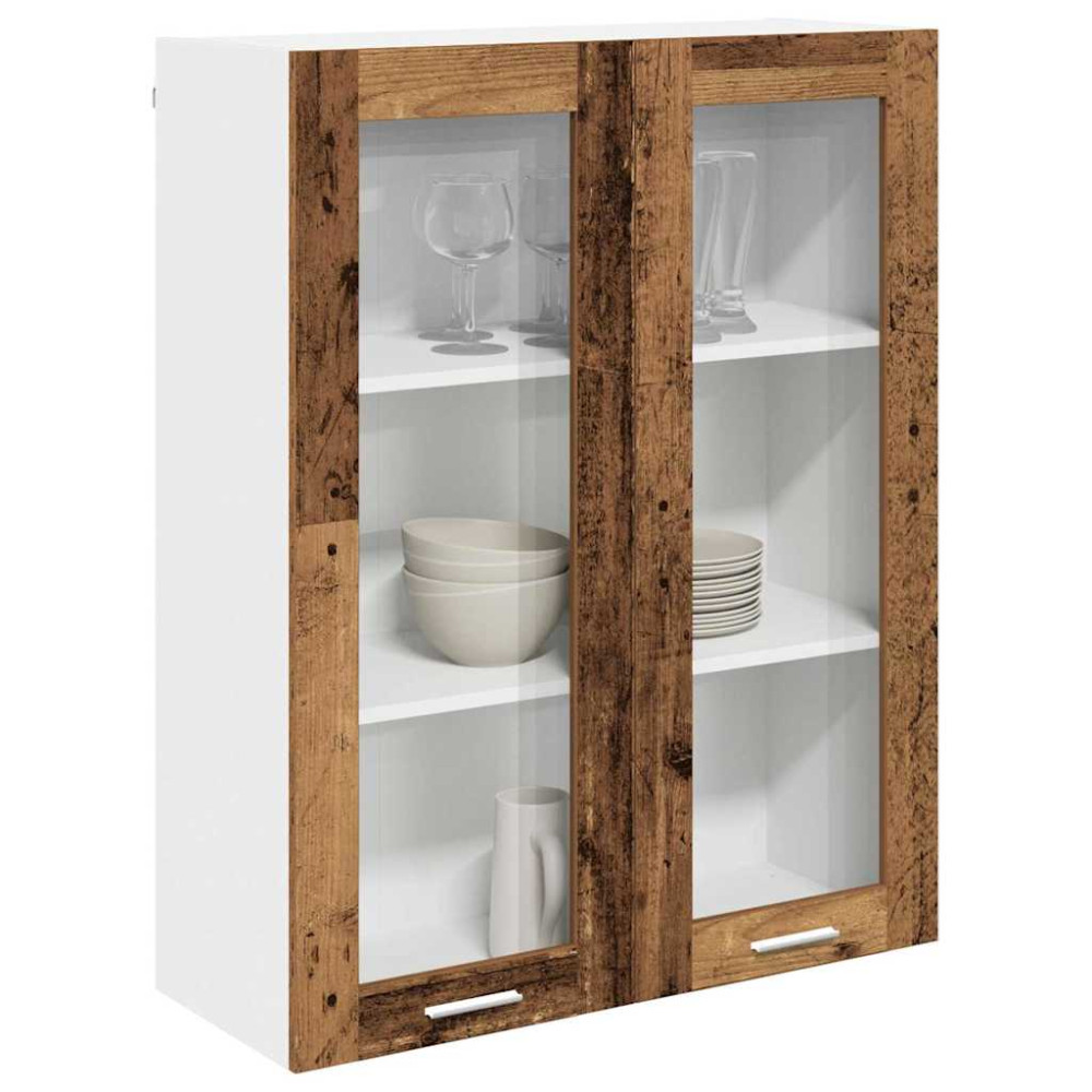 Produktbild för Hängande skåp Gammalt trä 80 x 31 x 100 cm Konstruerat trä