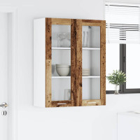 Produktbild för Hängande skåp Gammalt trä 80 x 31 x 100 cm Konstruerat trä