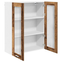 Produktbild för Hängande skåp Gammalt trä 80 x 31 x 100 cm Konstruerat trä