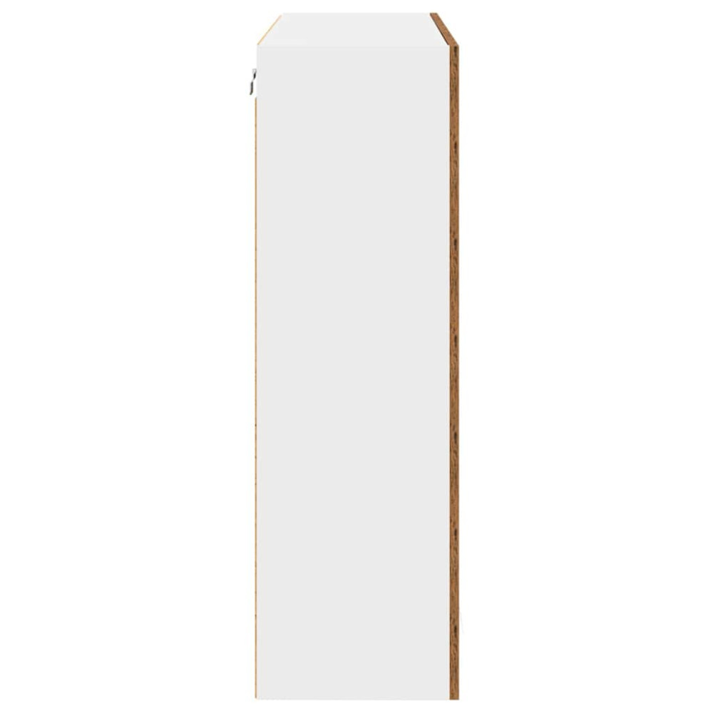 Produktbild för Hängande skåp Gammalt trä 80 x 31 x 100 cm Konstruerat trä