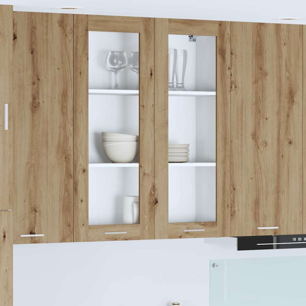 Produktbild för Hängande skåp Artisan Ek 80 x 31 x 100 cm Konstruerat trä
