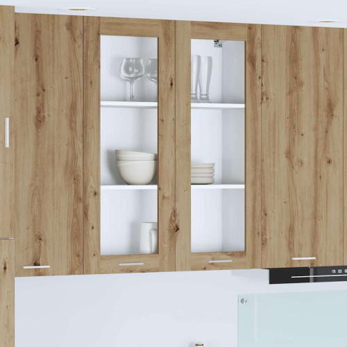 vidaXL Hängande skåp Artisan Ek 80 x 31 x 100 cm Konstruerat trä