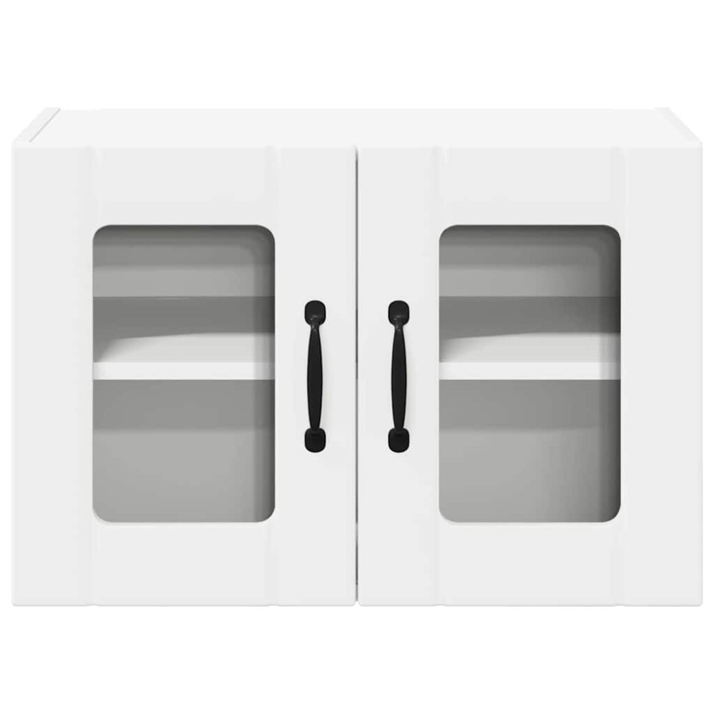 Produktbild för Väggglasförråd LUCCA 2 pcs Vit 60 x 31 x 40 cm Konstruerat trä