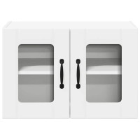 Produktbild för Väggglasförråd LUCCA 2 pcs Vit 60 x 31 x 40 cm Konstruerat trä