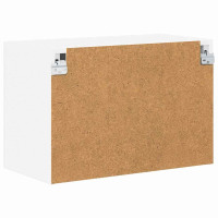 Produktbild för Väggglasförråd LUCCA 2 pcs Vit 60 x 31 x 40 cm Konstruerat trä