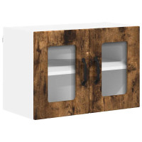 Produktbild för Väggglasförråd LUCCA 2 pcs Rökt ek 60 x 31 x 40 cm