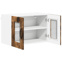 Produktbild för Väggglasförråd LUCCA 2 pcs Rökt ek 60 x 31 x 40 cm