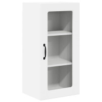 Produktbild för Väggglasförråd LUCCA 2 pcs Vit högglans 40 x 31 x 80 cm