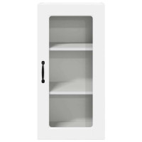Produktbild för Väggglasförråd LUCCA 2 pcs Vit högglans 40 x 31 x 80 cm