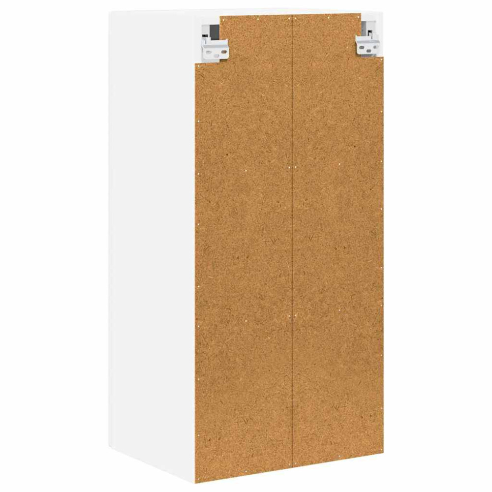 Produktbild för Väggglasförråd LUCCA 2 pcs Vit högglans 40 x 31 x 80 cm