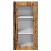 Produktbild för Väggglasförråd LUCCA 2 pcs Gammalt trä 40 x 31 x 80 cm