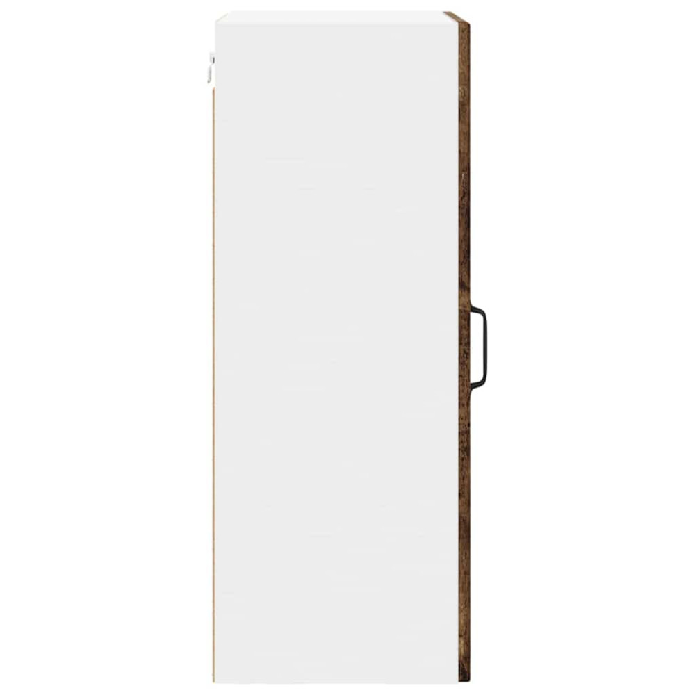 Produktbild för Väggglasförråd LUCCA 2 pcs Gammalt trä 40 x 31 x 80 cm