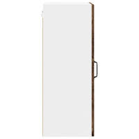 Produktbild för Väggglasförråd LUCCA 2 pcs Gammalt trä 40 x 31 x 80 cm
