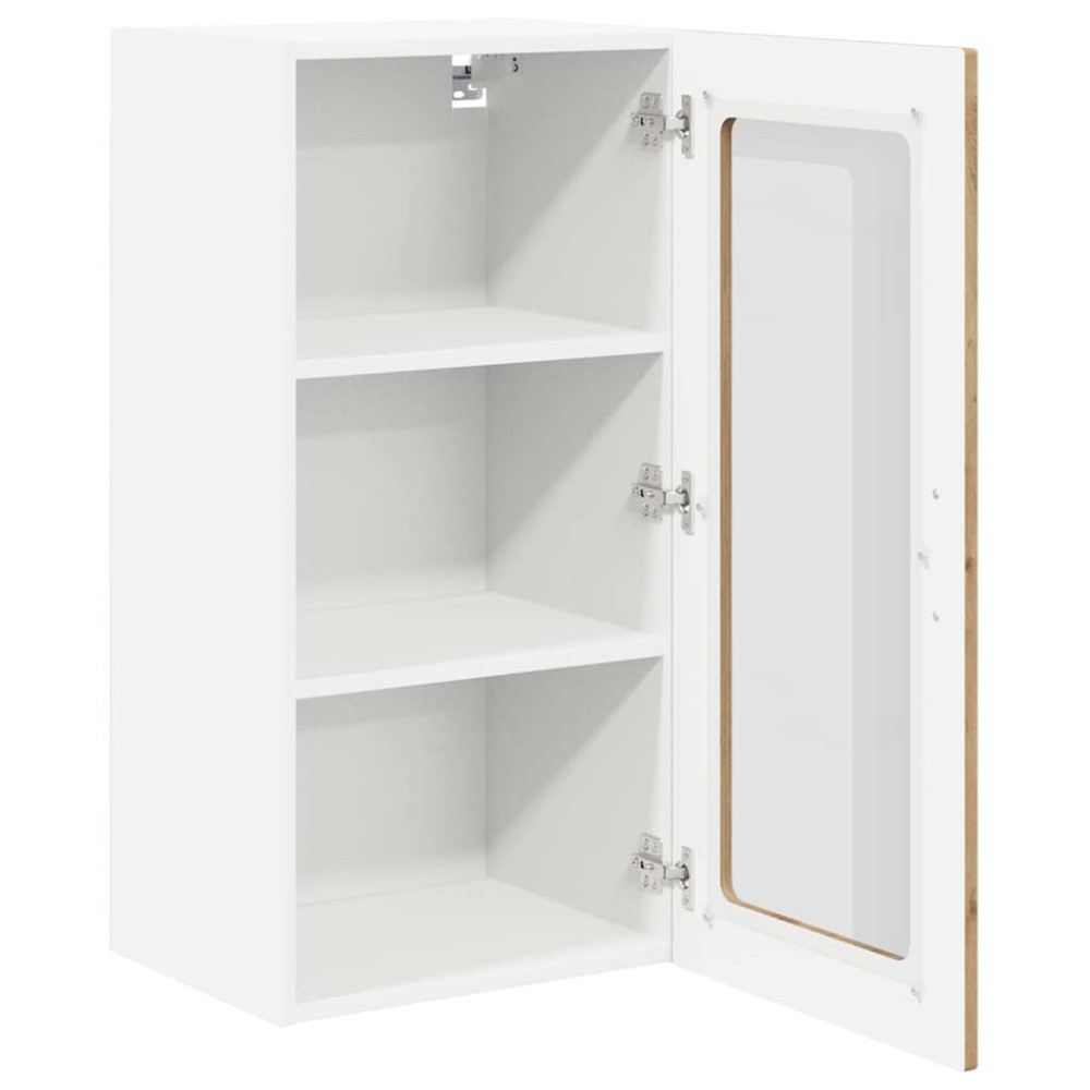Produktbild för Väggglasförråd LUCCA 2 pcs Artisan-ek 40 x 31 x 80 cm
