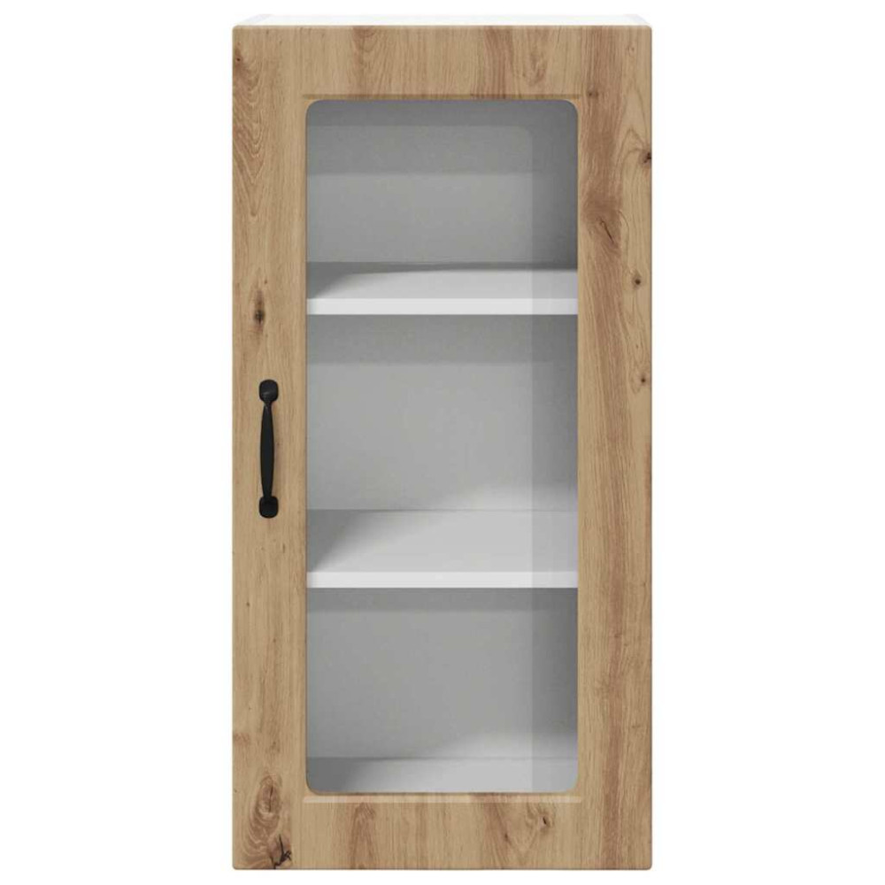 Produktbild för Väggglasförråd LUCCA 2 pcs Artisan-ek 40 x 31 x 80 cm