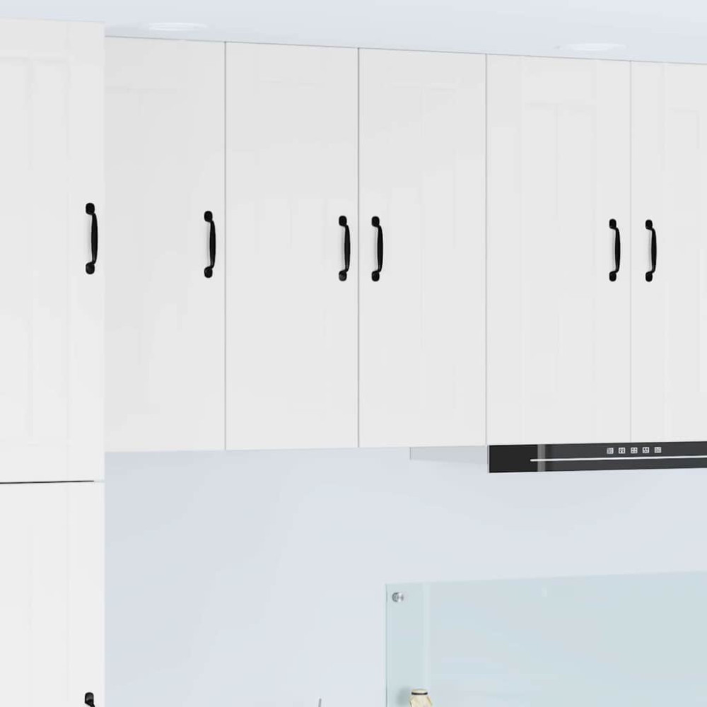 Produktbild för Väggskåp LUCCA 2 pcs Vit 30 x 31 x 80 cm Konstruerat trä