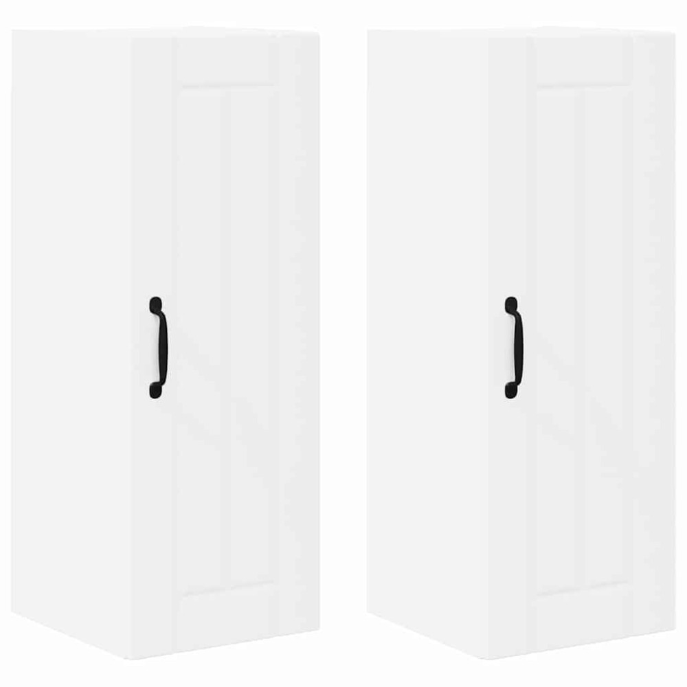 Produktbild för Väggskåp LUCCA 2 pcs Vit 30 x 31 x 80 cm Konstruerat trä